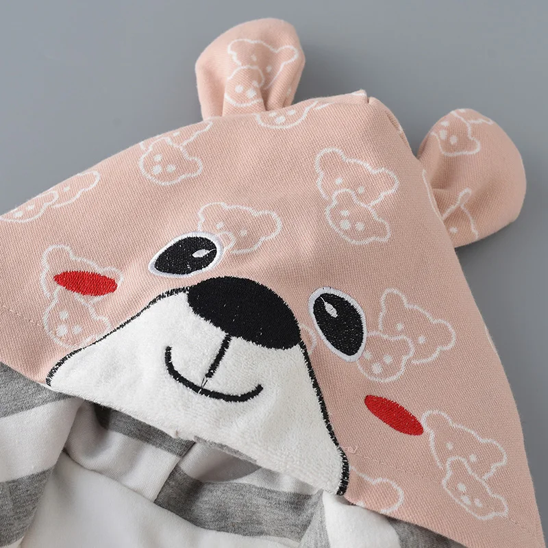 Macacão de Algodão Criança dos Desenhos Animados do Outono Ircomll Bebê Infantil Acolchoado Engrossar Recém-nascidos Meninos Meninas Roupas Unissex Urso 7 Cheap Macaquinho