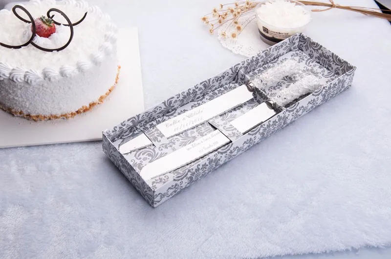 Free Shipping Personalized Wedding Resin Cake Knife Serving Set