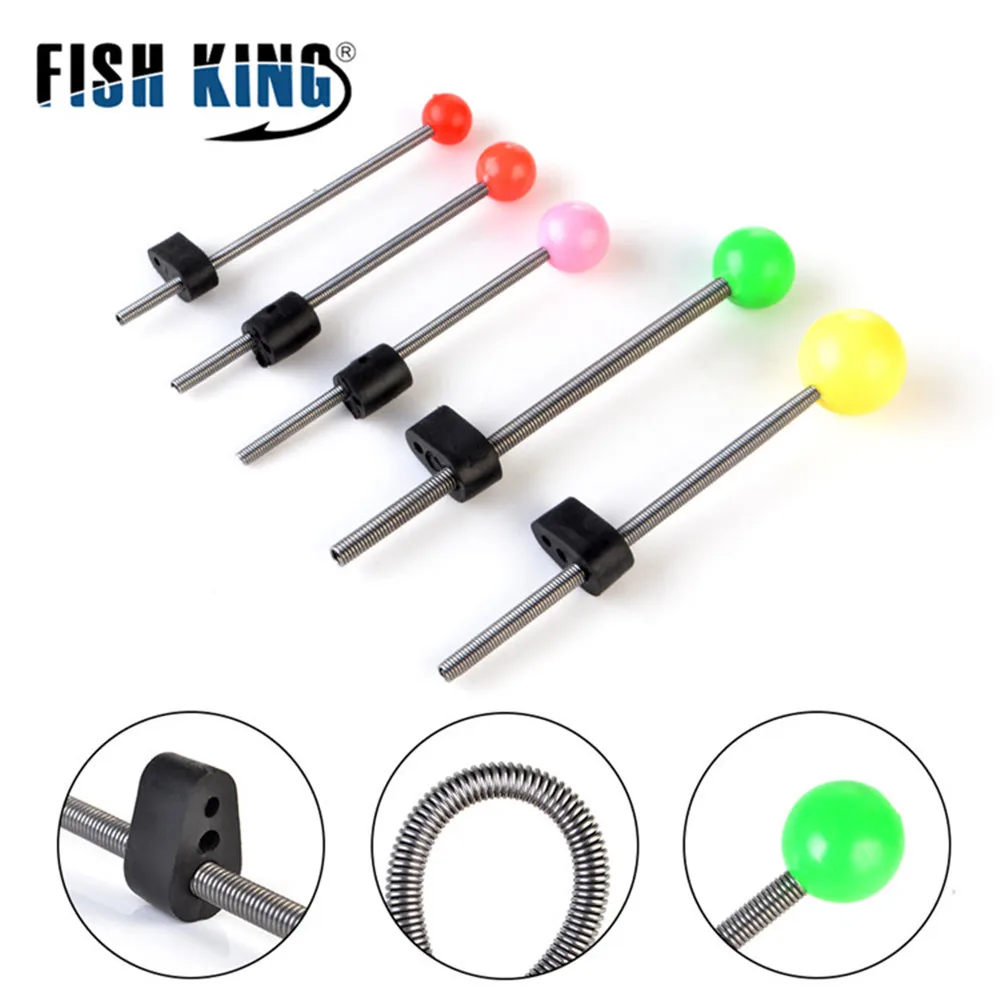 FISH KING 20pcs 75mm/90mm Winter Ice Fishing Rod Top Section C.W 2-10g Mini Fishing Pole Portable Fishing Tackle