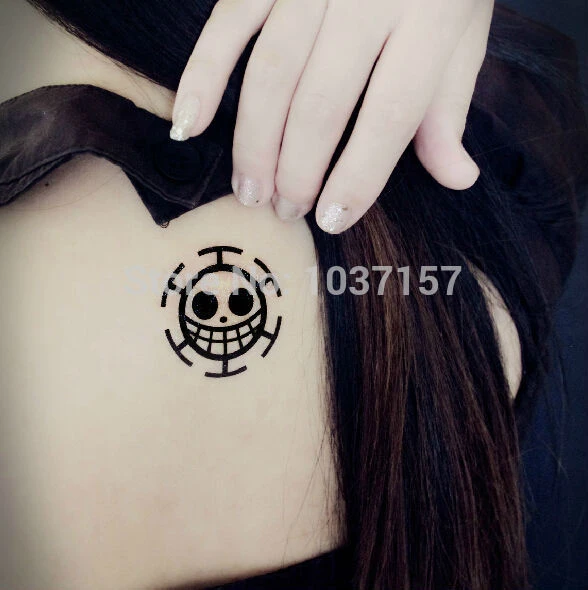 New Free Shipping Anime Temporary Tattoos One Piece Trafalgar Law Cosplay Sticker Waterproof Tattoo Jar Tattoo Aftercaresticker Tool Aliexpress