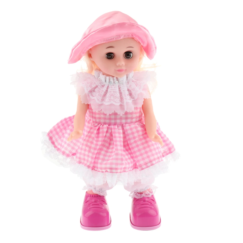Educational Story Telling, Walking Interactive Electronic Girl Doll Toy Kids Dress Up Pretend Game Developmental Gifts #A