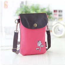 Холст и Искусственная кожа с розами женщин монета изменить pursse кошельки маленькие мешочки плечо сумки carteiras для девочек