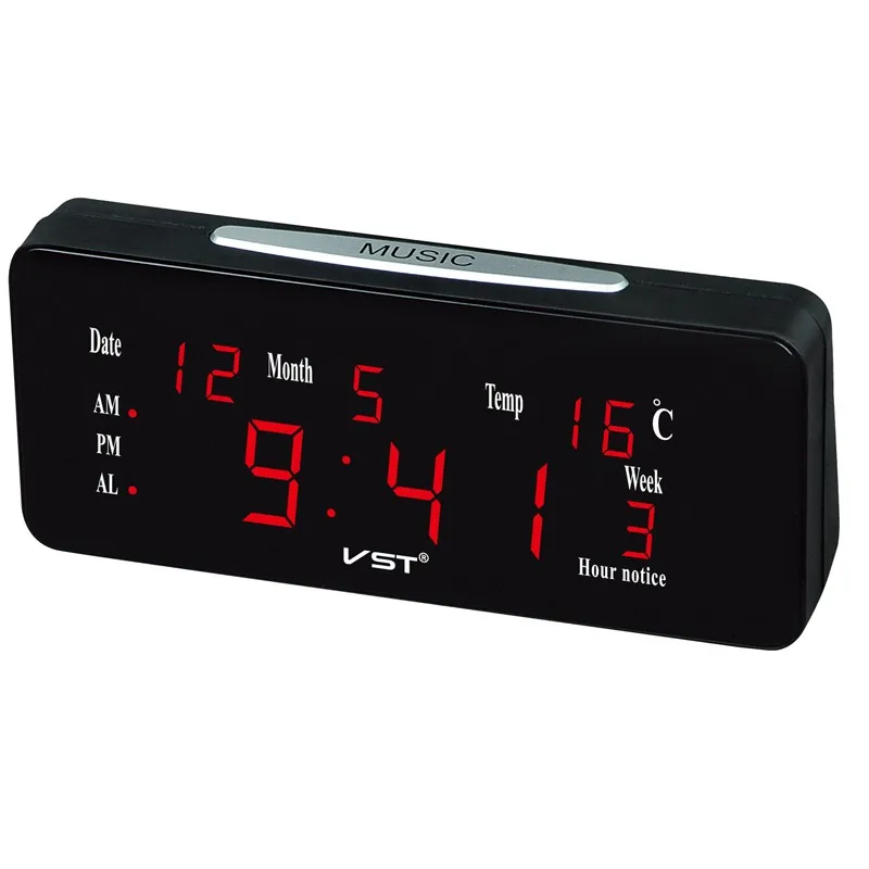 Sunlynn 12/24 часов громкий двойной будильник Автоматическая легкость с большими буквами Электронный температурный дисплей настольные часы