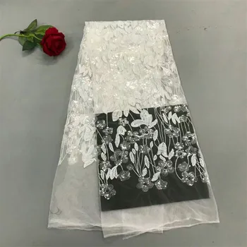 

HFX Upscale French Net Sequins Lace Fabrics,High Quality African Tulle Lace Fabrics Sequins Wedding Nigeria lace X221-2