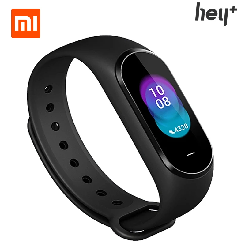 Английская версия Xiaomi Hey Plus Smartband 0,95 дюймов AMOLED цветной экран встроенный многофункциональный NFC сообщение напоминание Push сообщение