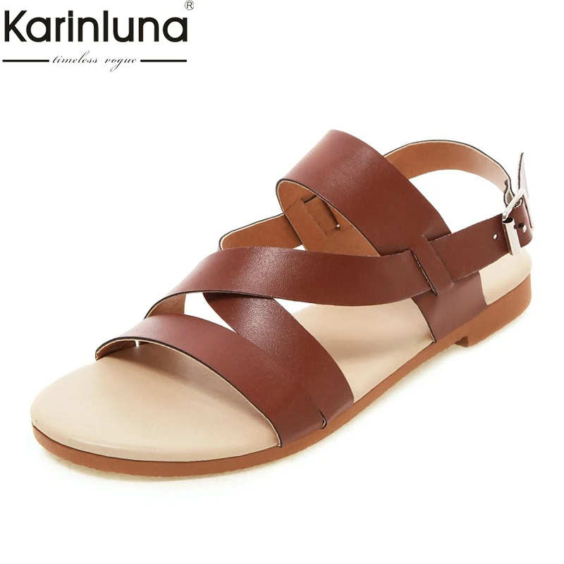 

Karinluna hot sale big size 50 summer beach vacation sandals women shoes woman leisure gladiator sandals shoes female footwear