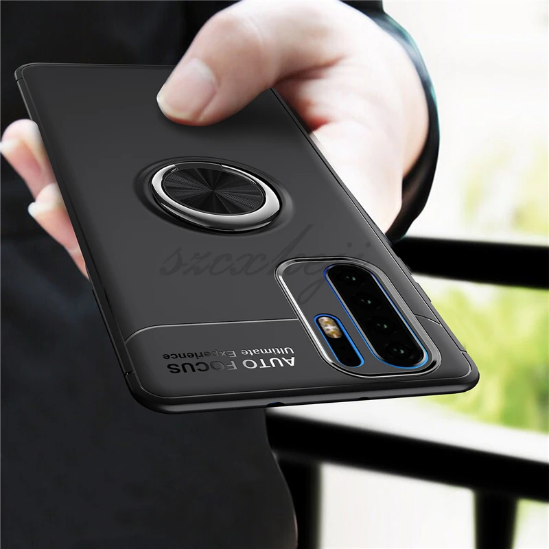 

Shockproof Case For Huawei P30 P30 Pro Lite Case Finger Ring Magnet Matte tpu Silicone Cover For P30 Pro P30pro P30 Lite
