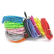 1M/2M/3M Round Hemp Braided Rope 8pin Usb Charger Sync Data Cable For iPhone 7 5/5s/5c For iphone6/plus for ipad 4/mini