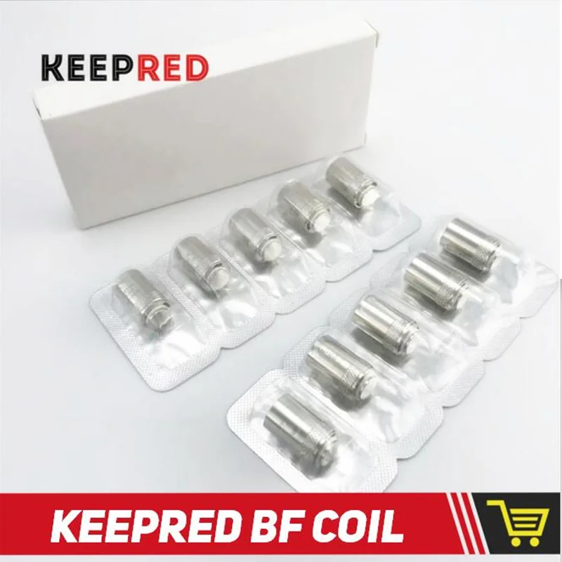 

Keepred 5pcs/pack Replacement Coil Head BF SS316 0.5ohm 0.6ohm 1.0ohm Vape Coil for eGo bf AIO Electronic Cigarette Accessories
