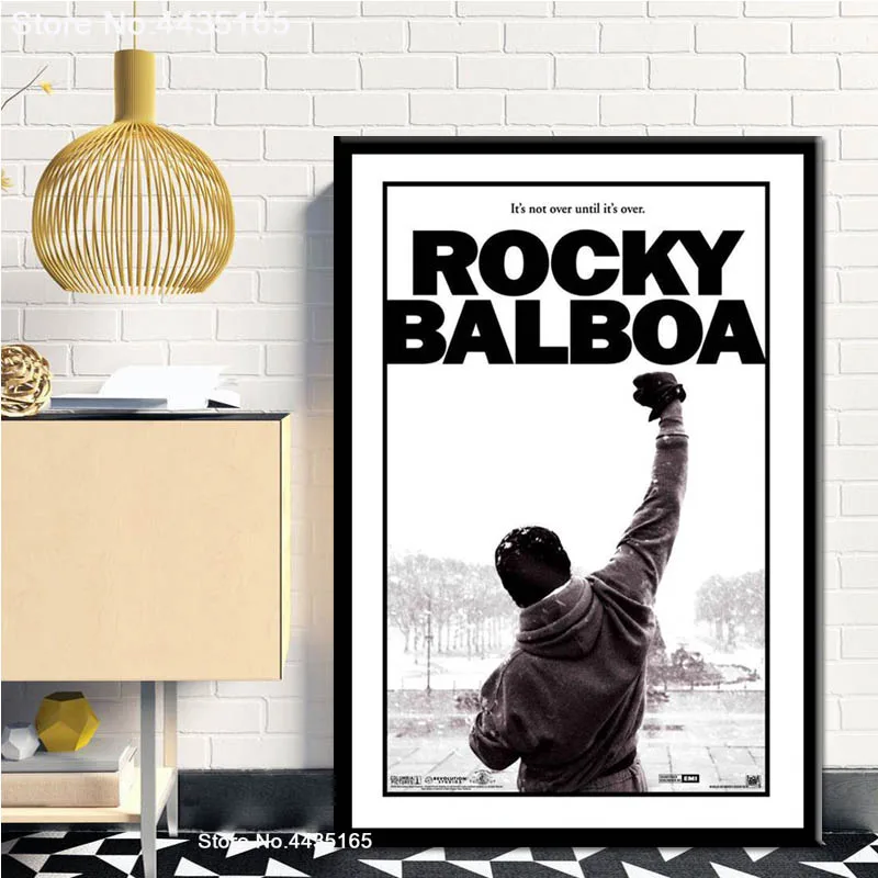 Плакаты и принты Рокки Бальбоа 1976 классический фильм плакат Сталлоне Холст Живопись стены Искусство украшение для гостиной домашний декор