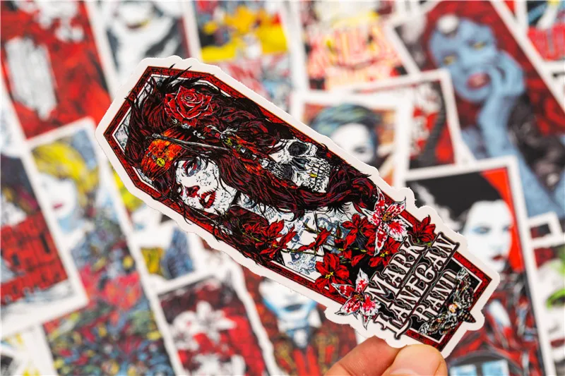 30PCS Pack Horror Skeleton Punk Stickers Set Funny Stickers For Kids Luggage Skateboard Laptop Fashion Stickers For Children (6)