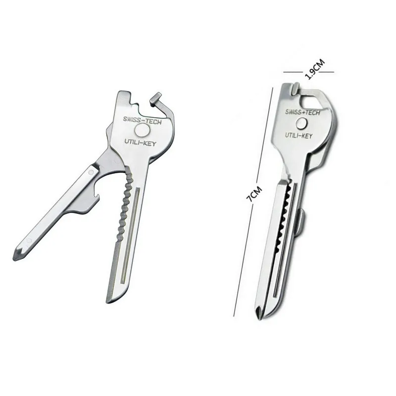 

Utili Key Tactical Survive Keychain Tool Multipurpose Kit Screwdriver Ring Shape Mini Multi Utility Edc Gear Pocket Knife Opener