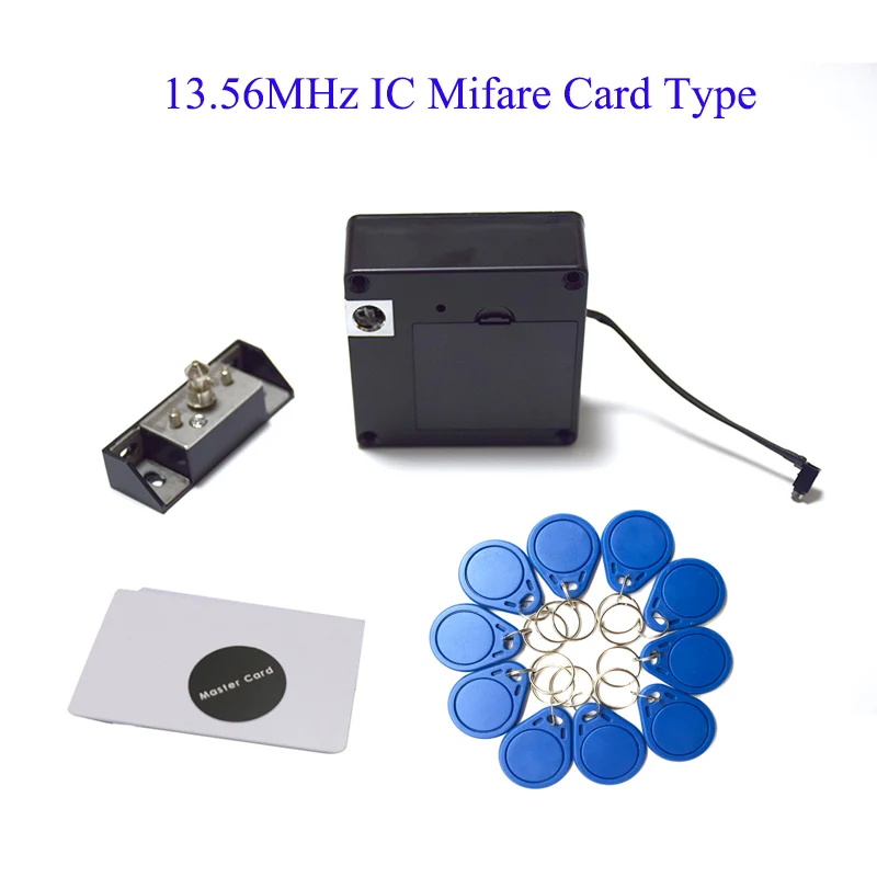 

IC /ID card capacity Keyless mini cabinet lock 13.56MHz IC card electric cabinet lock kit for home security used