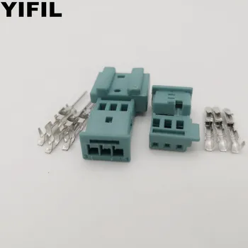 

10sets/lot 3 Pin/Way Male Female Microphone Plug LCI AC/Radio Connector Socket Housing For BMW 1355600-9B 1355620-9