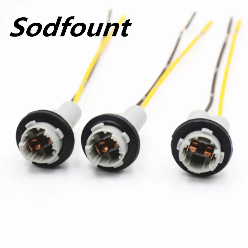 

1pcs 2pin T10 car adapter socket T10 car connector interface with 2 wires