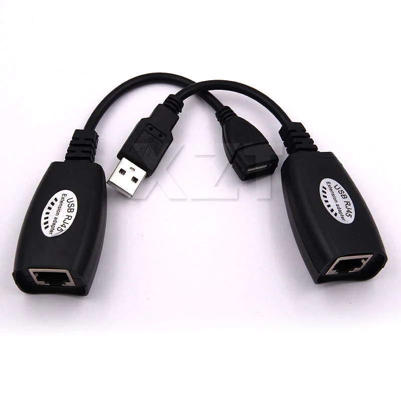Hoge Kwaliteit Mini Usb RJ45 Lan Kabel Adapter Uitbreiding Usb Cat5 Extender Adapter Tot 150ft
