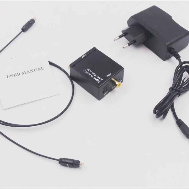 

5V Digital to Analog Audio Converter Adapter Optical Fiber Coaxial Toslink SPDIF To RCA For TV Set-top Boxes DVD Amplifier