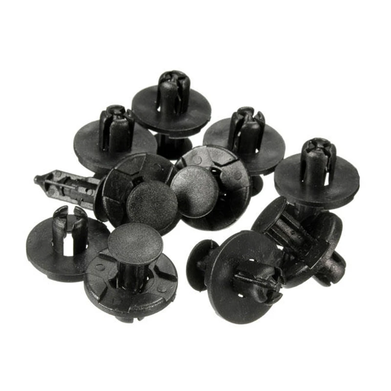 10PCS 8mm Plastic Bumper Fastener Rivets Push Type Retainers Clips Expansion Screws Fender Push Clip For Nissan