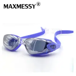 Maxmessy 2017 Для мужчин Для женщин Анти-туман УФ-защита Одежда заплыва очки Профессиональный Гальванизируйте Водонепроницаемый Плавание Очки