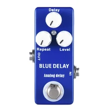 Синие гитарные педали с эффектом Delay Mini Delay