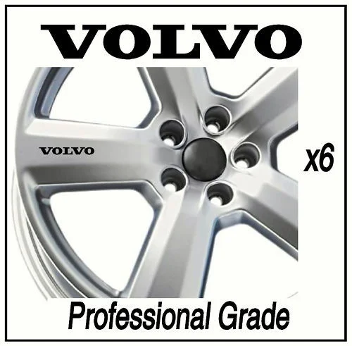 

For VOLVO ALLOY / WHEEL DECALS - S60 S40 C30 XC90 - x6 ! Adhesive Graphic decals