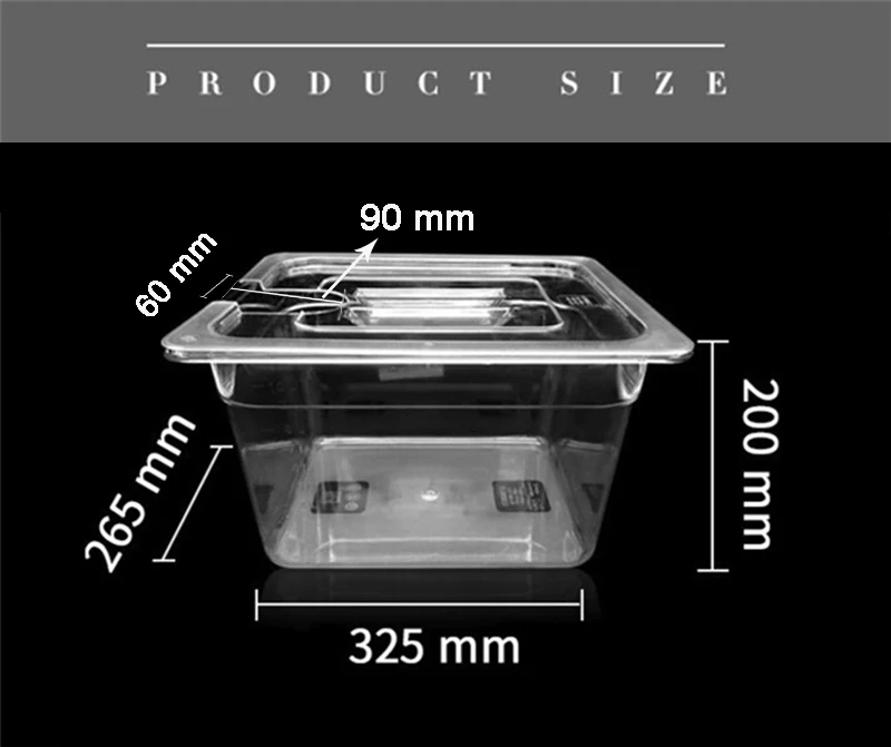 Складной контейнер на петлях для Су вид с крышкой циркулятора Sous Vide кулинарная