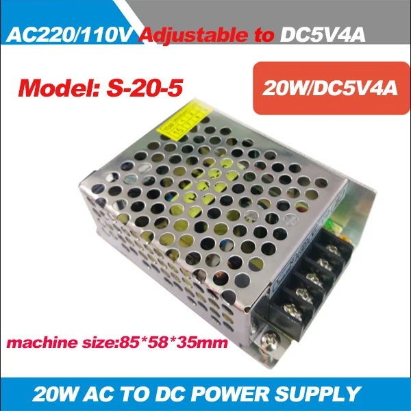 20W Switching Power Supply Driver 5v4a Lighting Transformers for LED Billboards Displays Luminescent Characters | Лампы и освещение