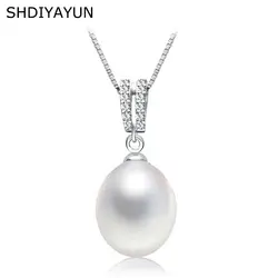 SHDIYAYUN 2019 жемчужное ожерелье двухрядные Подвески стерлингового серебра 925 пробы ювелирные изделия для женщин в форме капли натуральный