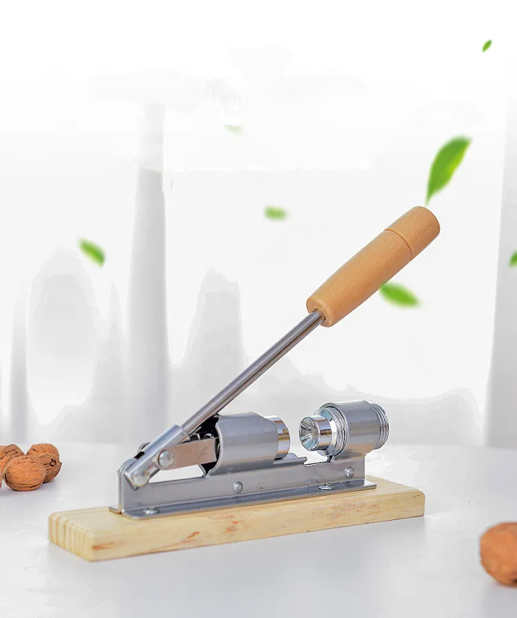 1PC Manual Stainless Steel Nut Cracker Mechanical Sheller Walnut