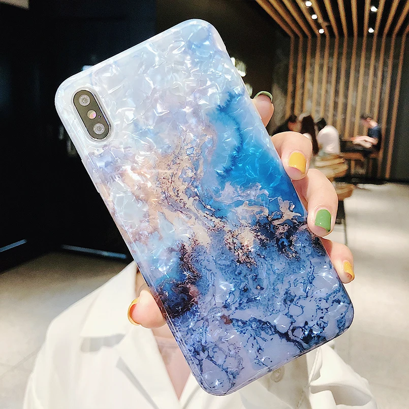 Винтажный мраморный чехол Kerzzil для iphone XS Max XR X 10 Жесткий ПК полное покрытие чехлы