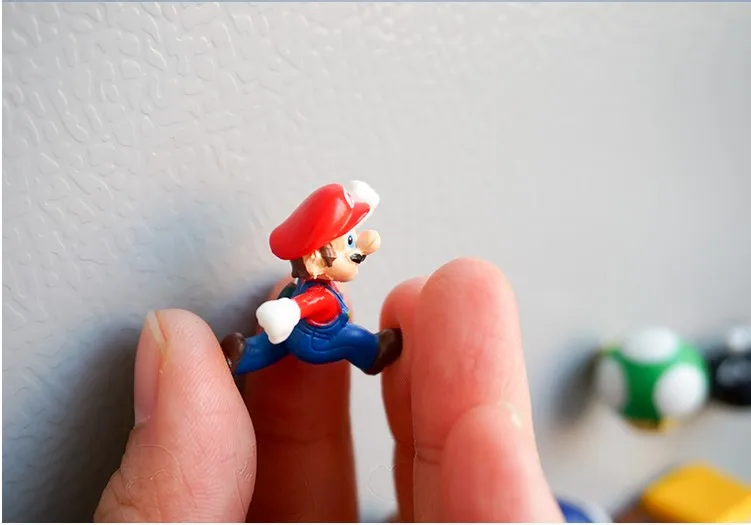 10 только 3D милый супер Марио Украшенные магниты на холодильник креативные магнитные наклейки холодильник приклеить домой