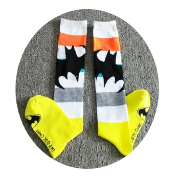 

2018 Hot Sale Special Offer Standard Casual Men Socks Fashion Colorful Batman Pattern Cotton Socks Long Male / Female Neutral