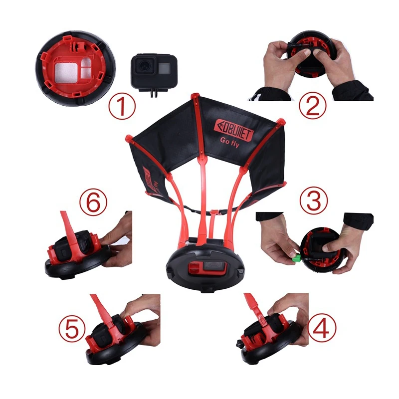 Aerial Parachute bracket Stand for Bird Photography Fly Selfie Stick For Go Pro Hero 6 5 4 3+ Camera Frame  Aerial View Accessories (2)