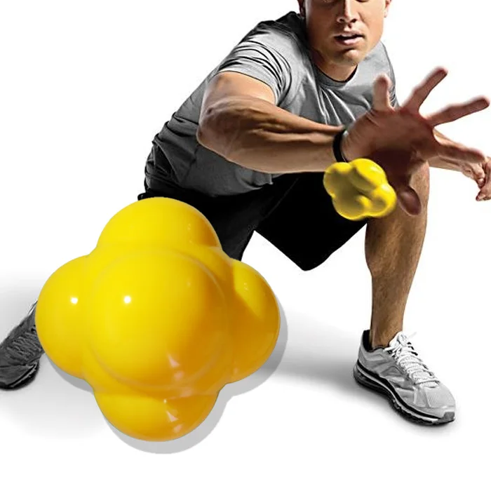 Фитнес гексагональный реакционный мяч энергетический шар теннисный мяч бадминтон скорость реакции тренировка выносливости тренажерный зал мяч оборудование для тренировки