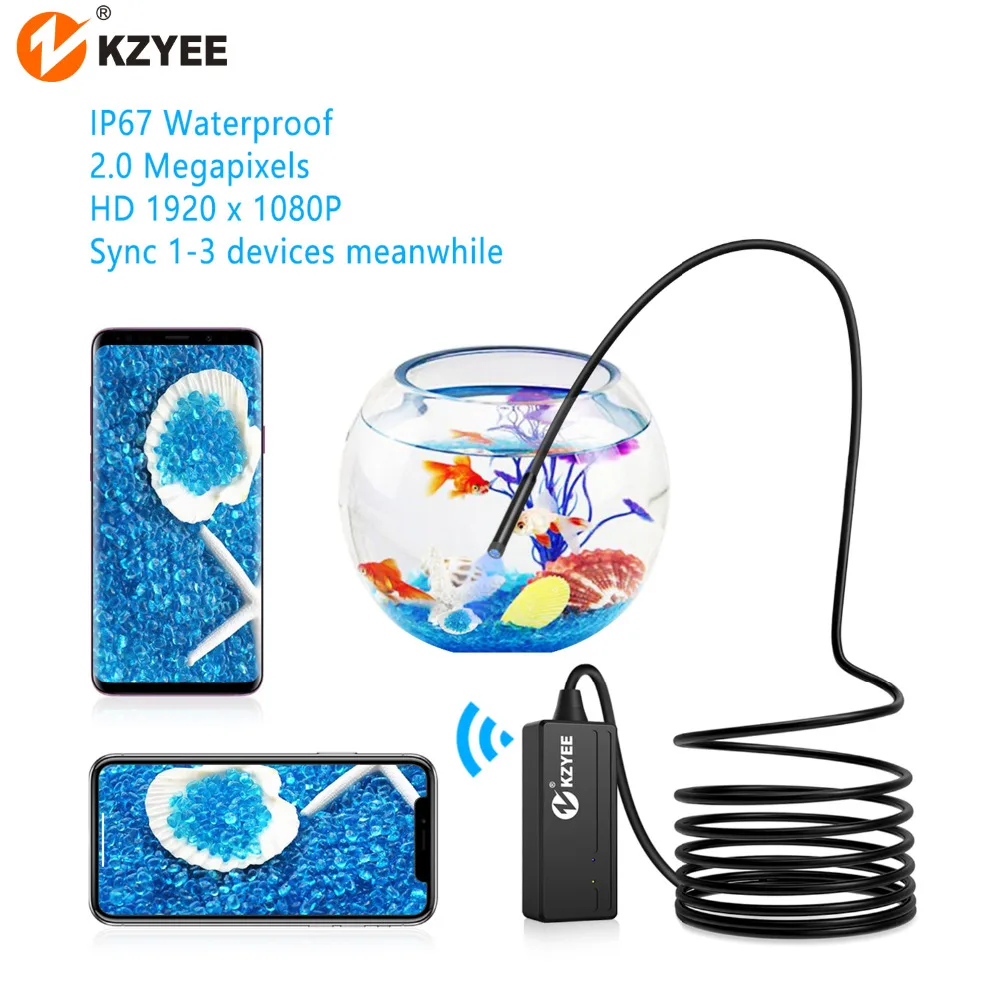 

KZYEE 5M WIFI Wireless Underwater Camera for Android and IOS 5.5mm Lens Sewage Chamber Semi-rigid Waterproof Endoscope Camera