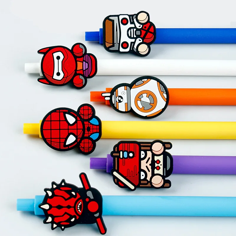BB8 Gel Pen Kawaii Gel Pen 0.5mm Black ink Candy color Pens Star Wars Gift for kids escritorio Papelaria material escolar
