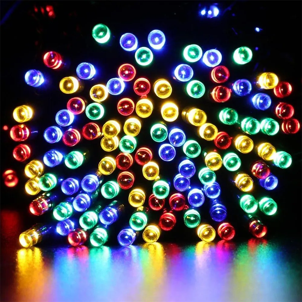 50m Waterproof Solar Powered Led String Light Wireless Outdoor