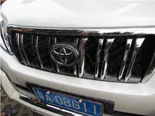 6pcs ABS Chrome Grill Grille Added Cover Trim For Toyota Land Cruiser Prado FJ150 2010 2011 2012