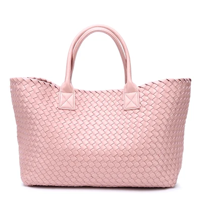 QIAOBAO кошелек, Подарочная сумка, брендовая качественная кожаная женская сумка, сумка-мессенджер, винтажная Большая вместительная тканевая сумка ручной работы - Цвет: Pink
