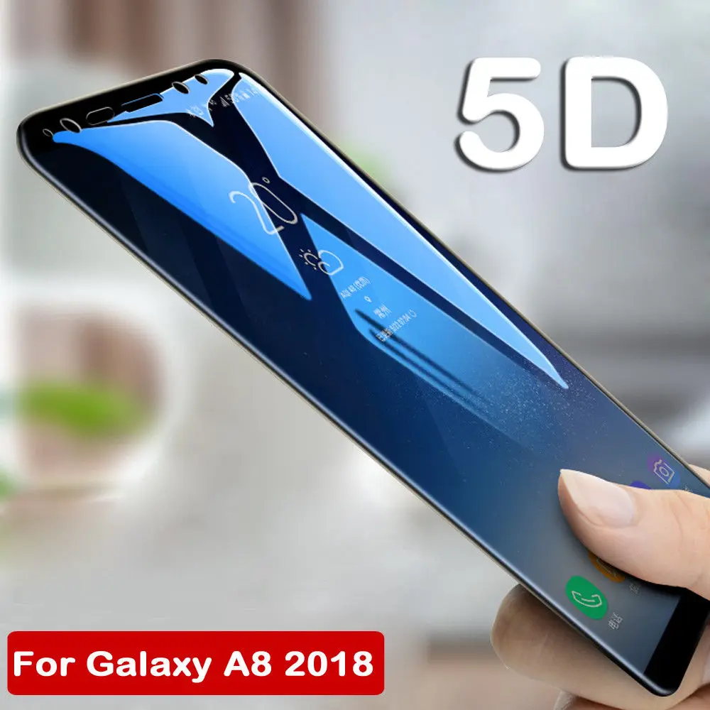 Экран спонч полное покрытие Стекло для Samsung Galaxy A8 A6 плюс J2 Pro J6 J7 Prime2 плюс Duo C8 5D Стекло es