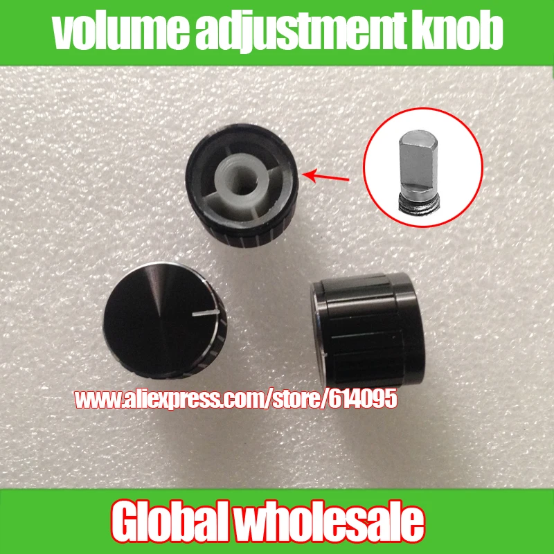

15pcs aluminum alloy audio volume adjustment knob 21 * 17MM / Sound switch potentiometer knob cap encoder D-type half-shaft
