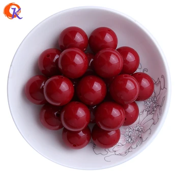 

S35 Cordial Design 6-18MM Red Chunky Gumball Bubblegum Acrylic Solid Beads Colorful Chunky Beads For Jewelry CDWB-512006