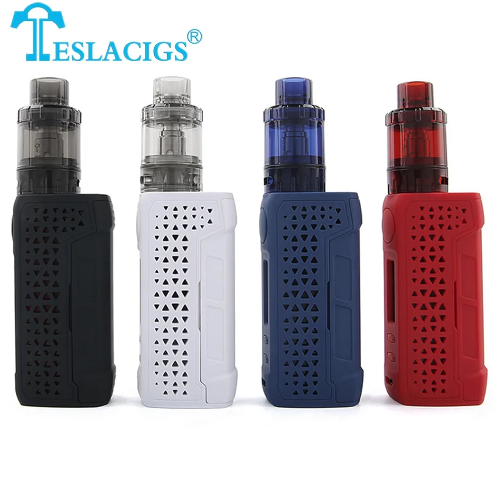 

Original Tesla WYE II 86W TC Kit with 4ml Citrine 24 Tank Max 86W Power by 18650 battery Telsa Box Mod Kit vs Punk 86W/ Drag 2