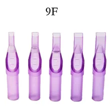 50 шт. квартира/Magnum Размеры 9 Одноразовые Фиолетовый Короткие татуировки Совет Tube насадка питания-9ft