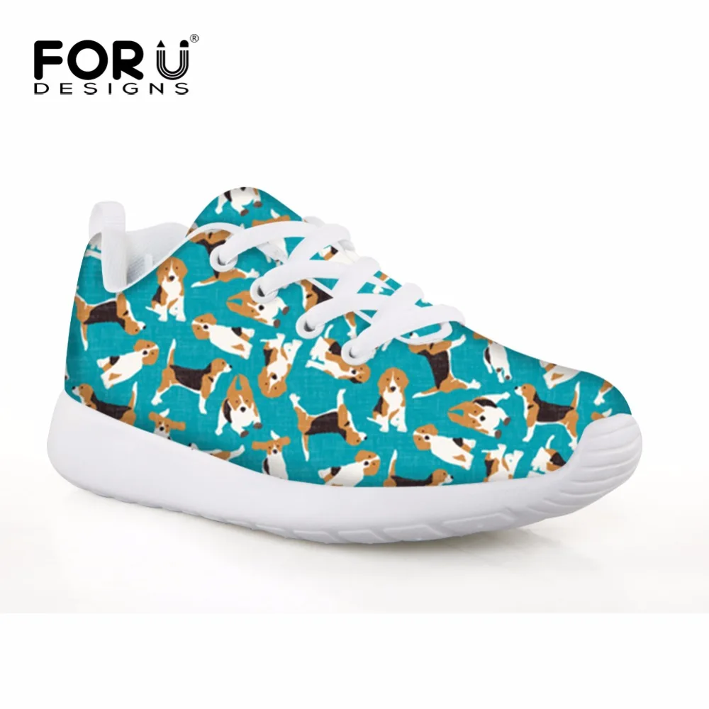 FORUDESIGNS Boots Sneakers for Children Beagles Pet Dog Printing