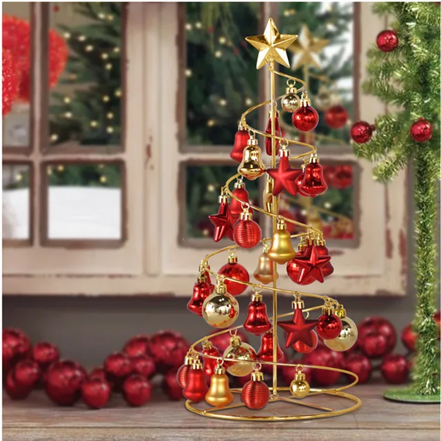 2015 ano novo Mini ferro de árvores de natal enfeites de