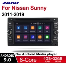 ZaiXi 2din Android 9.0 Octa Core 4GB RAM Car DVD for Nissan Sunny 2011~2019 GPS Radio BT Navi MAP Multimedia player system