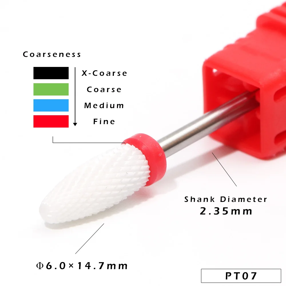 1 шт. керамические сверла для ногтей фреза для маникюра роторный Резак для кутикулы электрические инструменты для дизайна ногтей аксессуары SAPT01-07 - Цвет: PT07-F