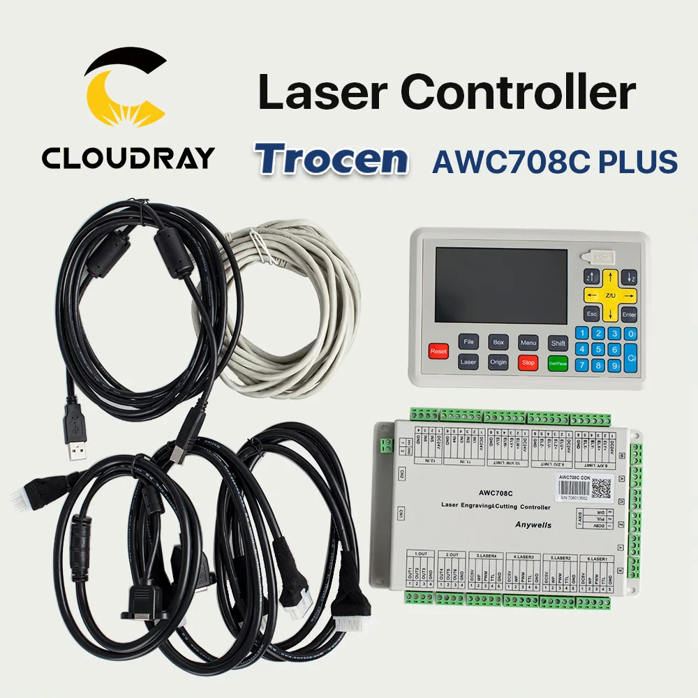 Cloudray Trocen Anywells AWC708C PLUS Co2 лазерный контроллер системы для лазерной резки гравер заменить AWC608C