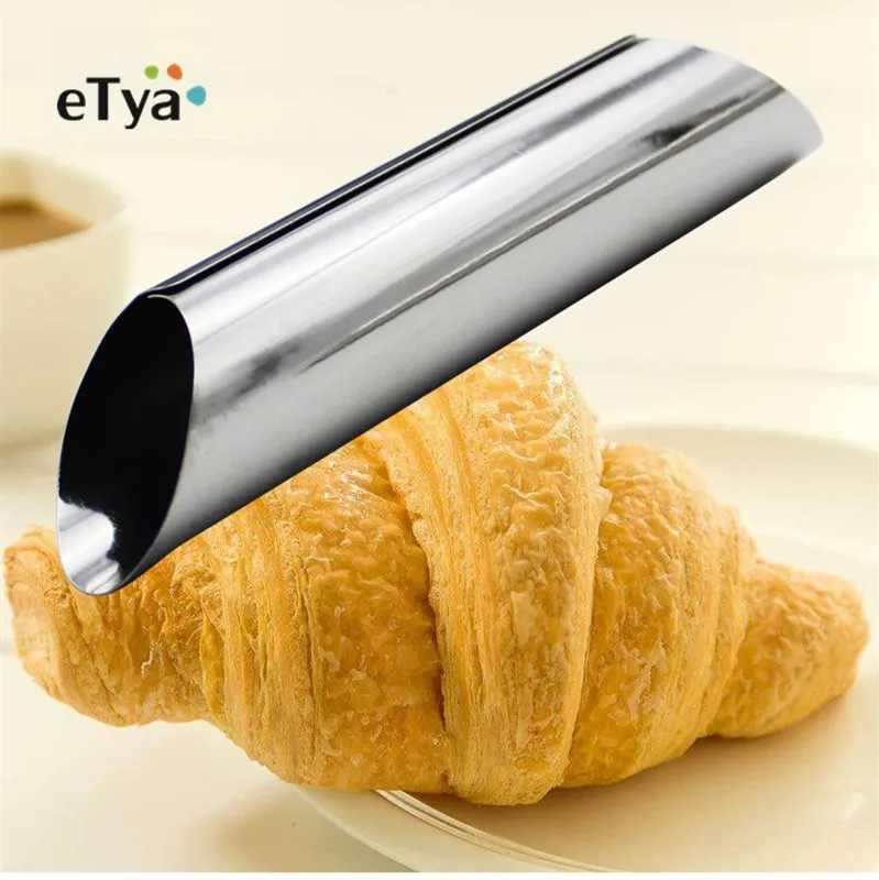 

eTya Spiral Croissant Bread Pipe Mold Stainless Steel Cookie Dessert Mould Non-stick Baking Supplies Bakeware Danish Tube Pastry